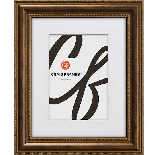 Craig Frames Victoria Ornate Bronze Picture Frame with Mat
